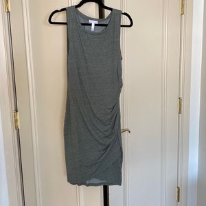 Leith size medium fitted rouched sage green dress